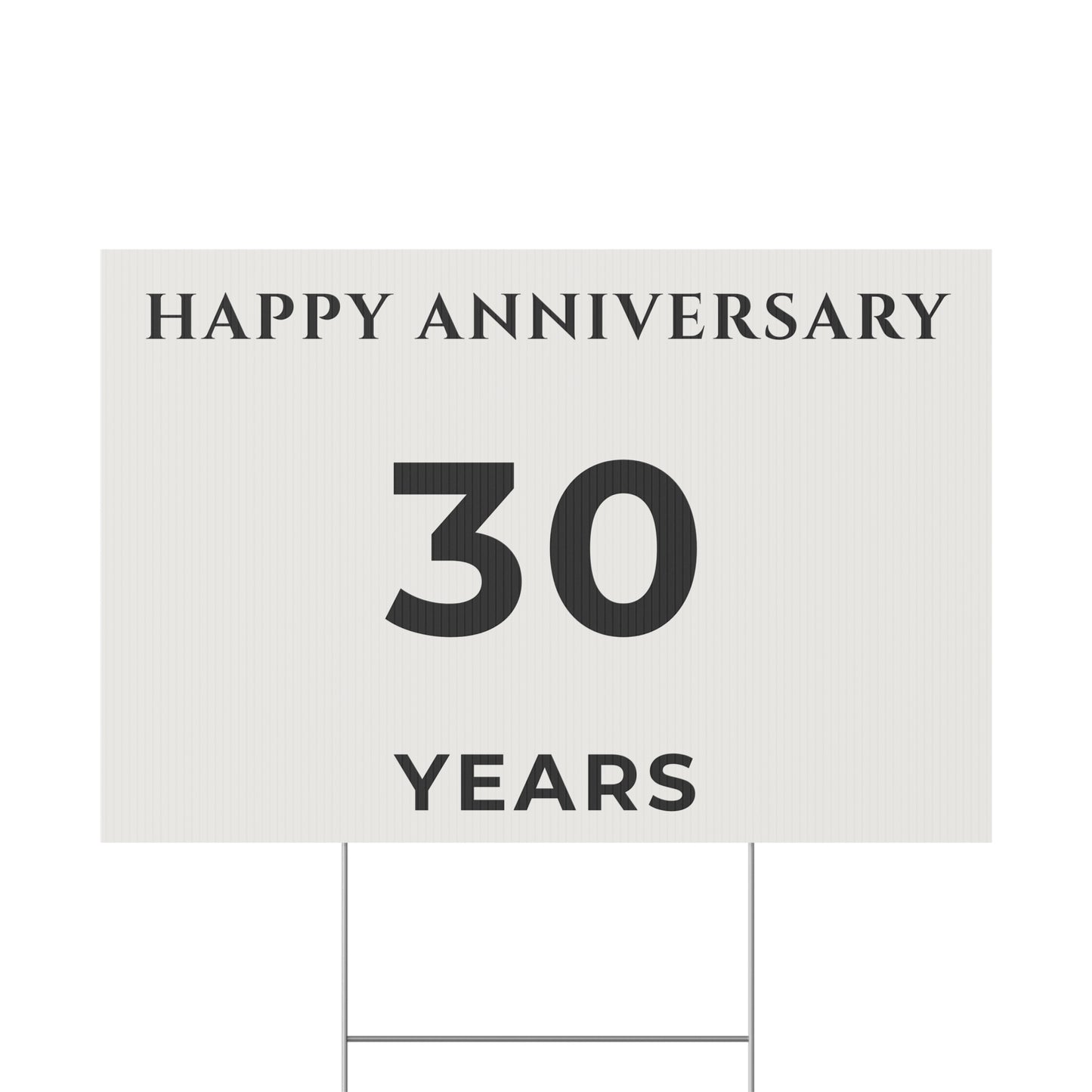 Happy Anniversary Yard Sign – 30 Years