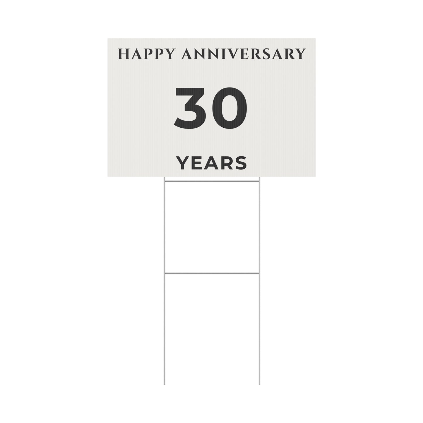 Happy Anniversary Yard Sign – 30 Years