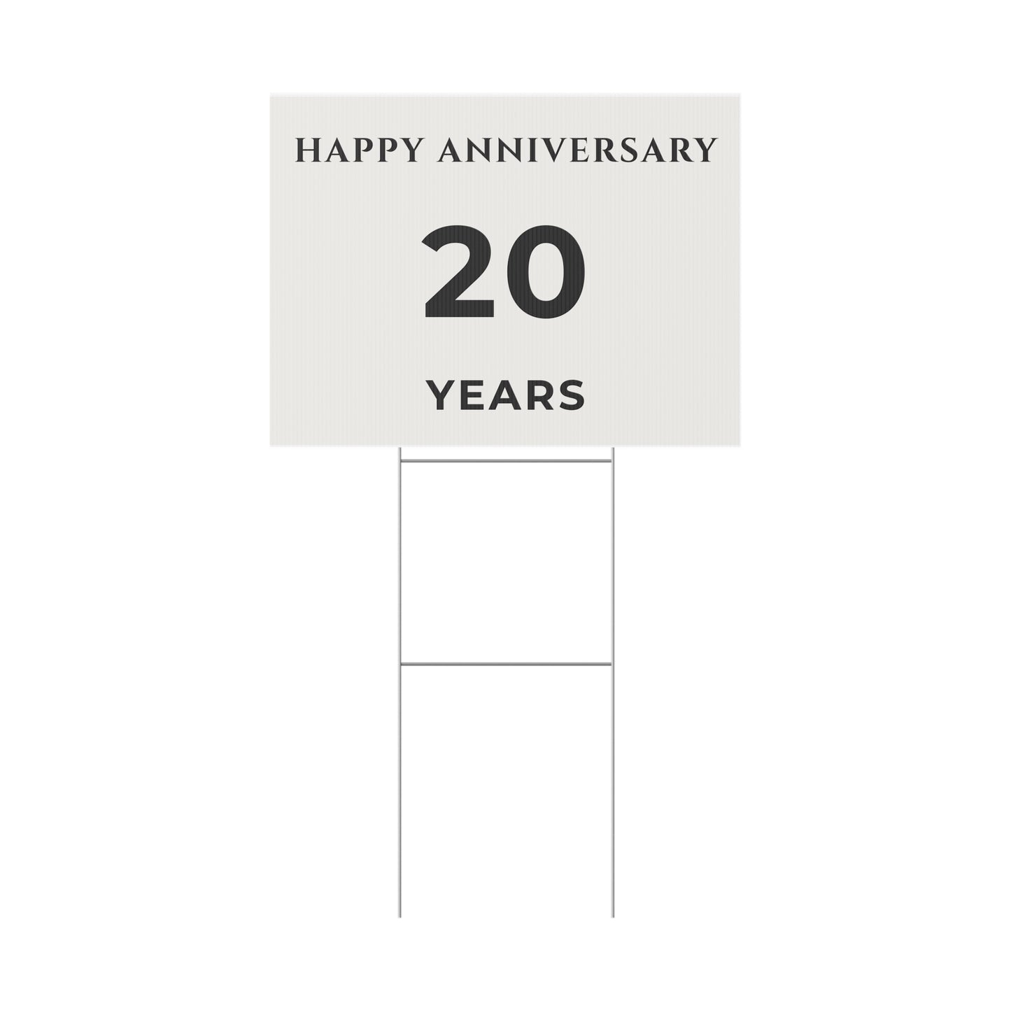 Happy Anniversary Yard Sign – 20 Years