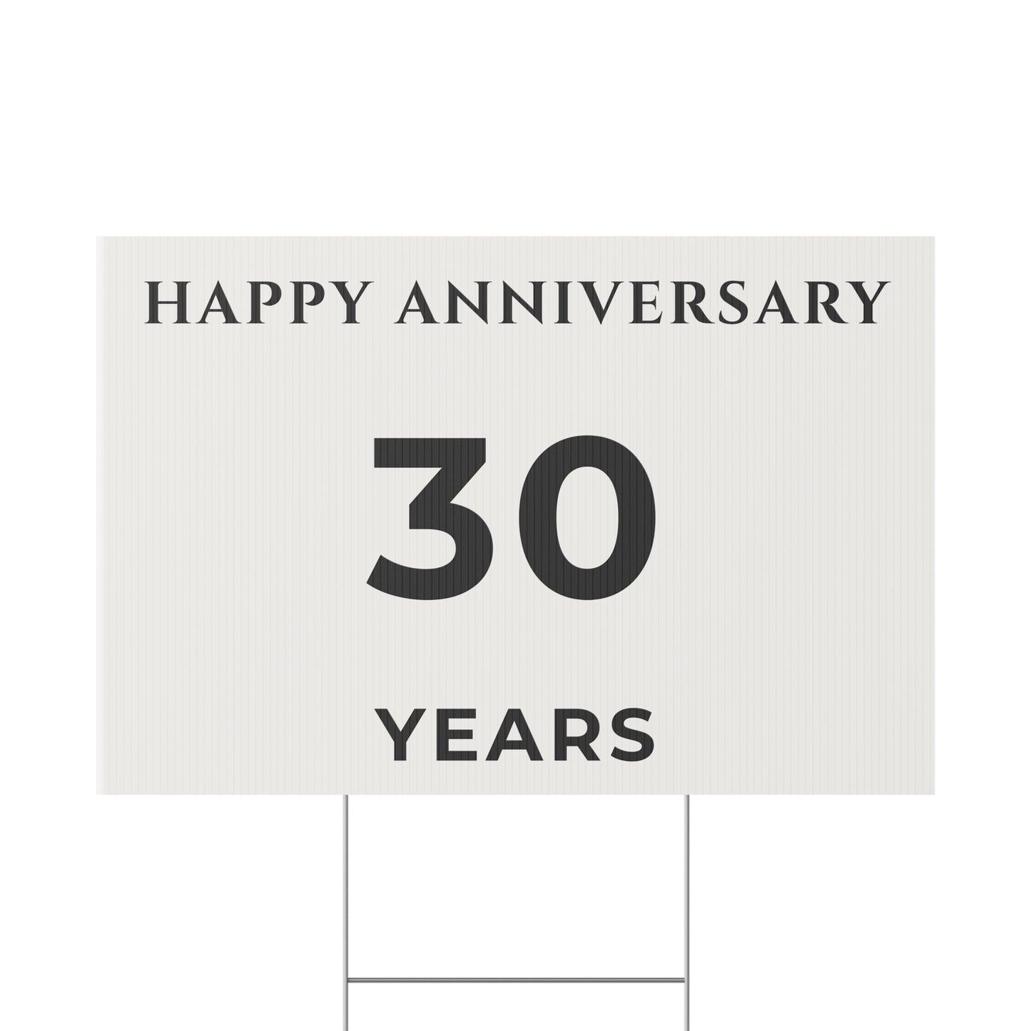Happy Anniversary Yard Sign – 30 Years
