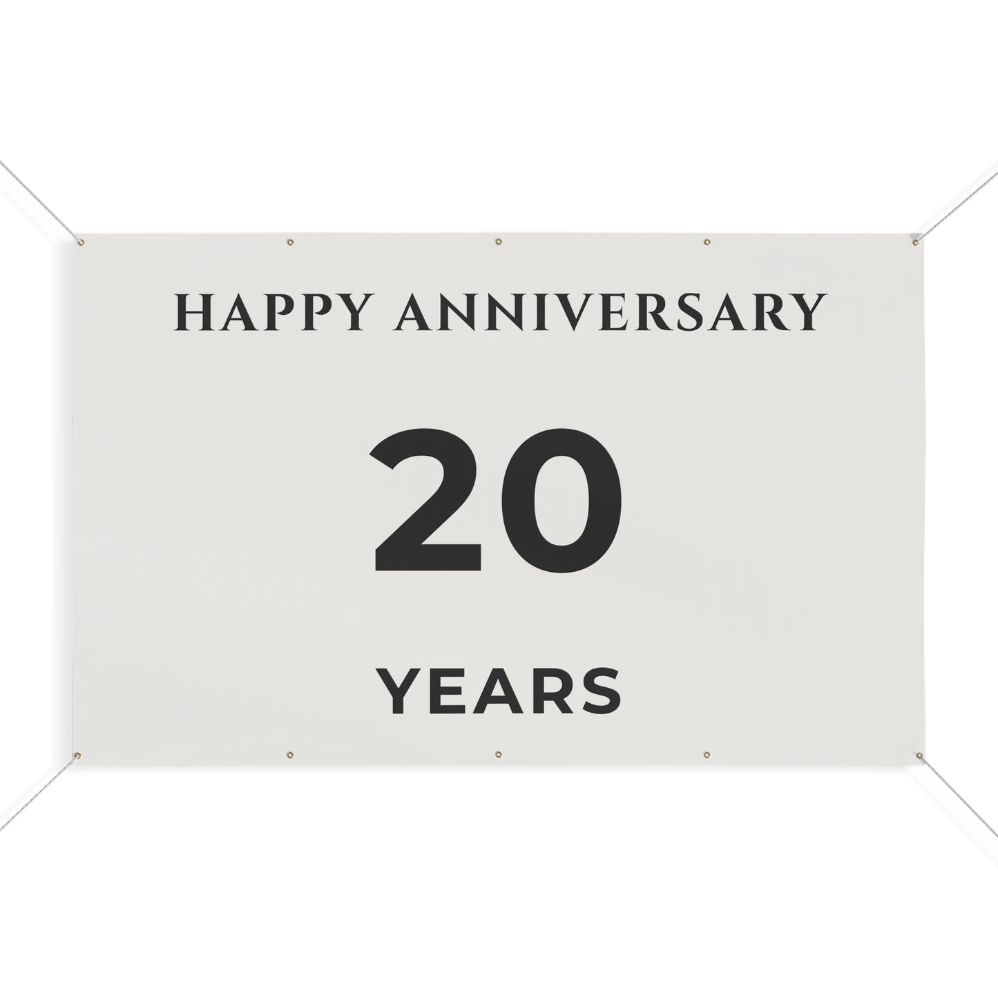 Happy 20th Anniversary Banner for House – Large 96×60 Outdoor Vinyl Banner