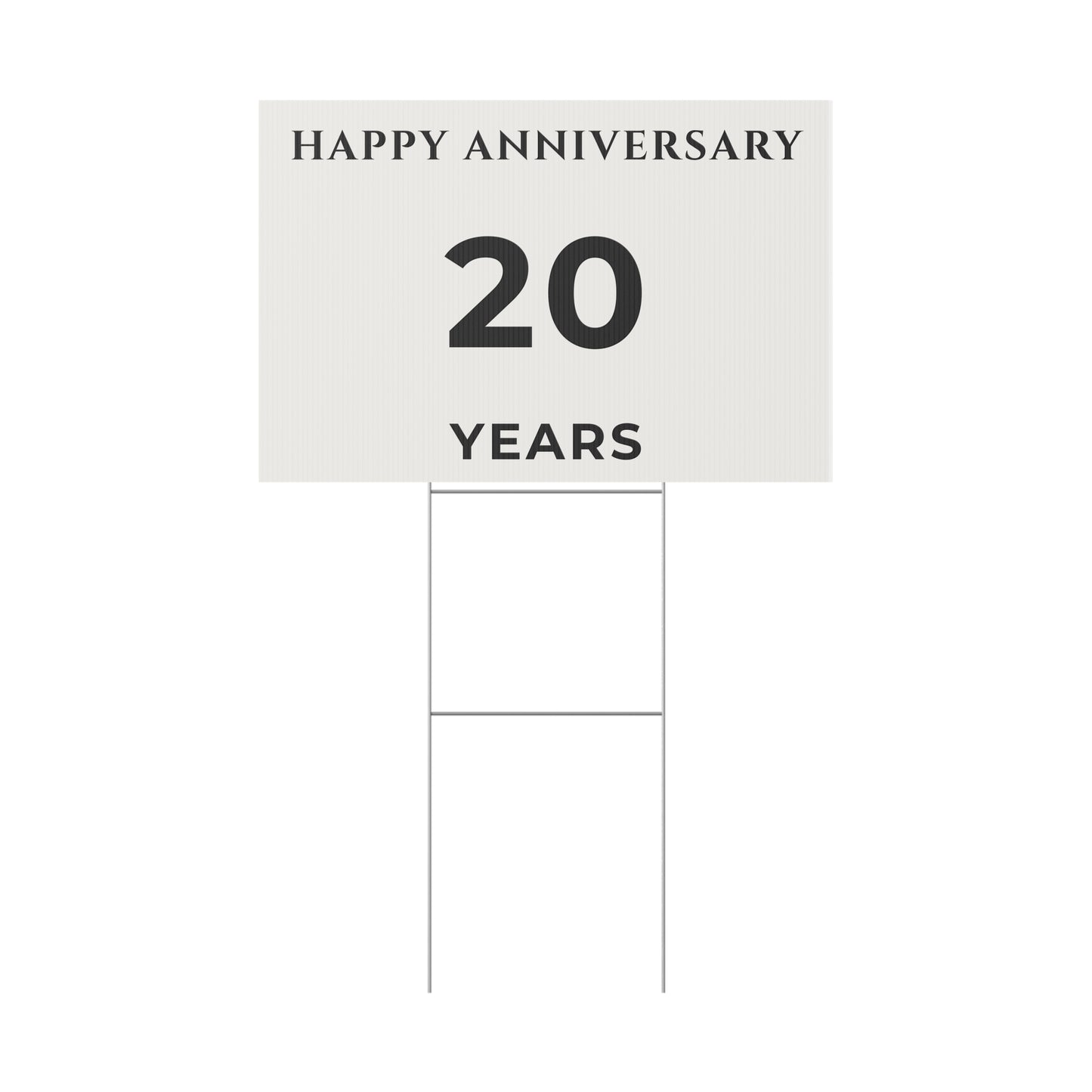 Happy Anniversary Yard Sign – 20 Years