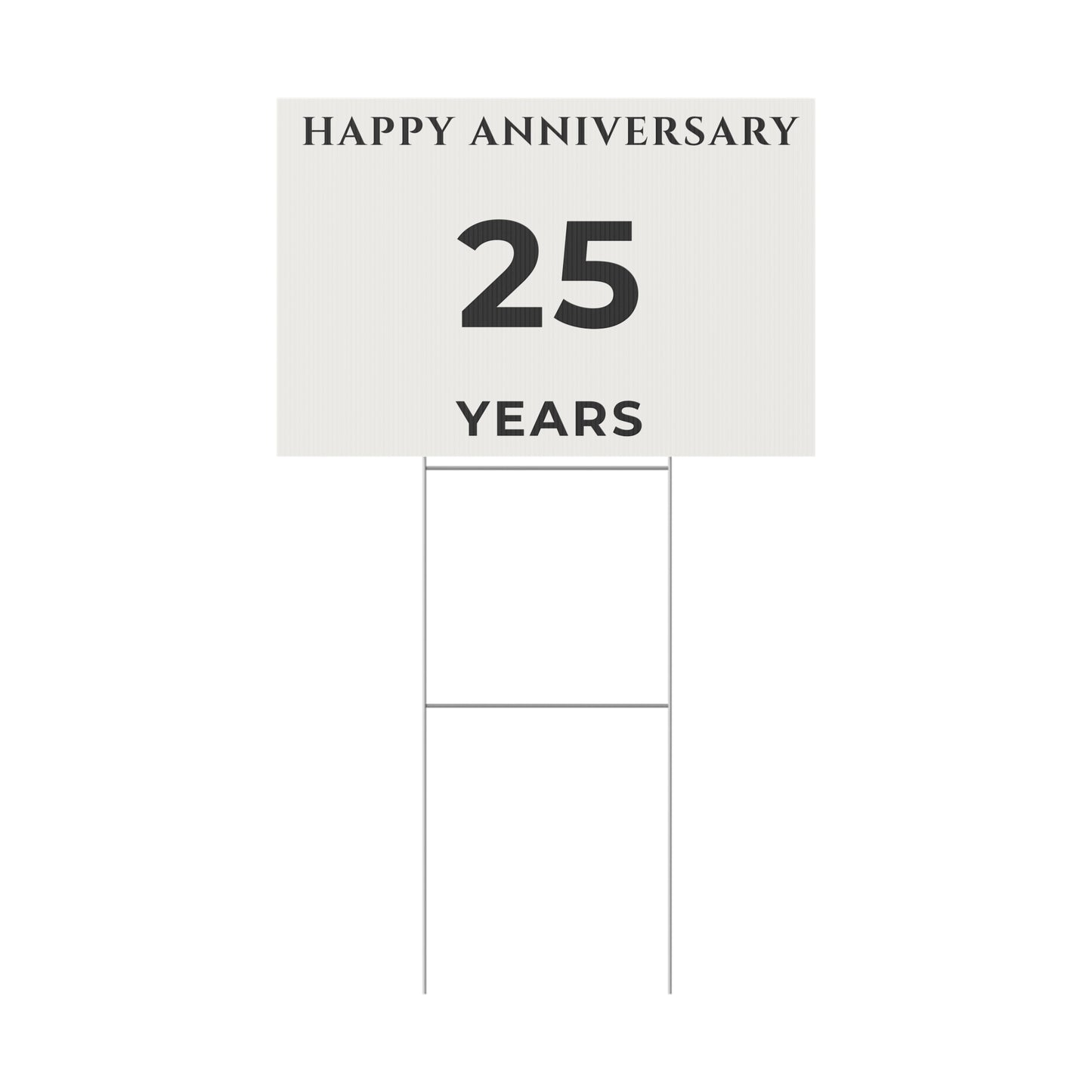 Happy Anniversary Yard Sign – 25 Years