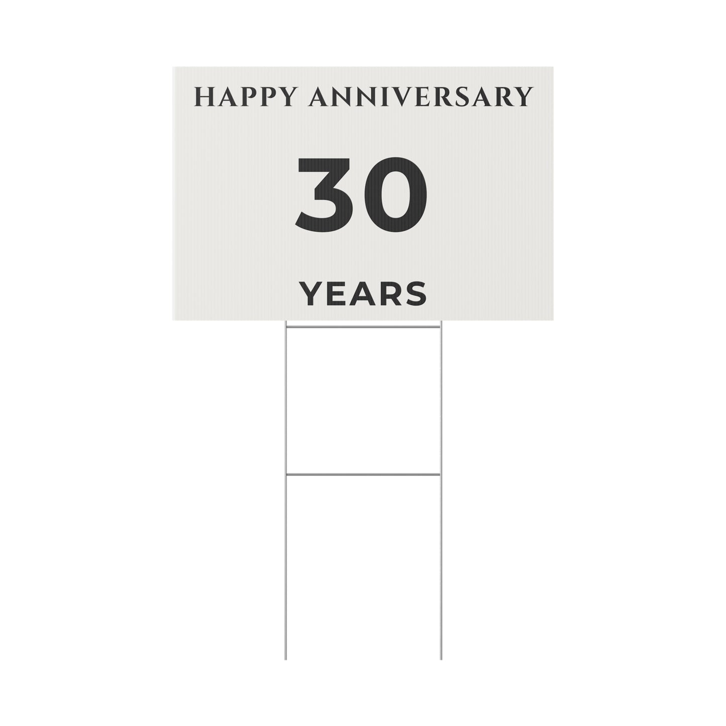 Happy Anniversary Yard Sign – 30 Years