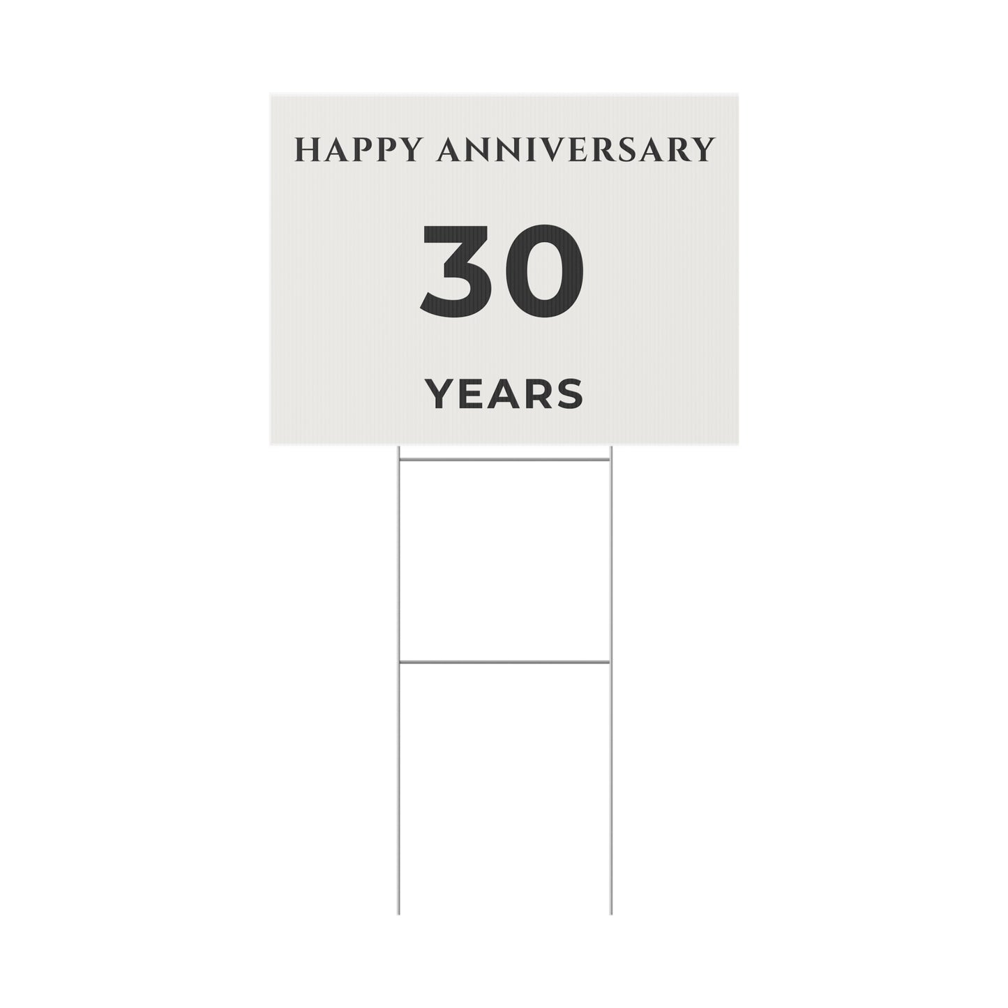 Happy Anniversary Yard Sign – 30 Years