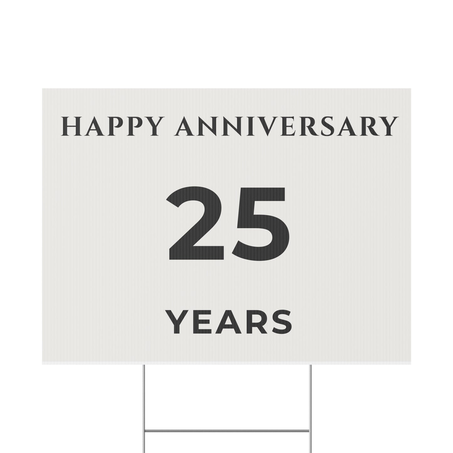 Happy Anniversary Yard Sign – 25 Years