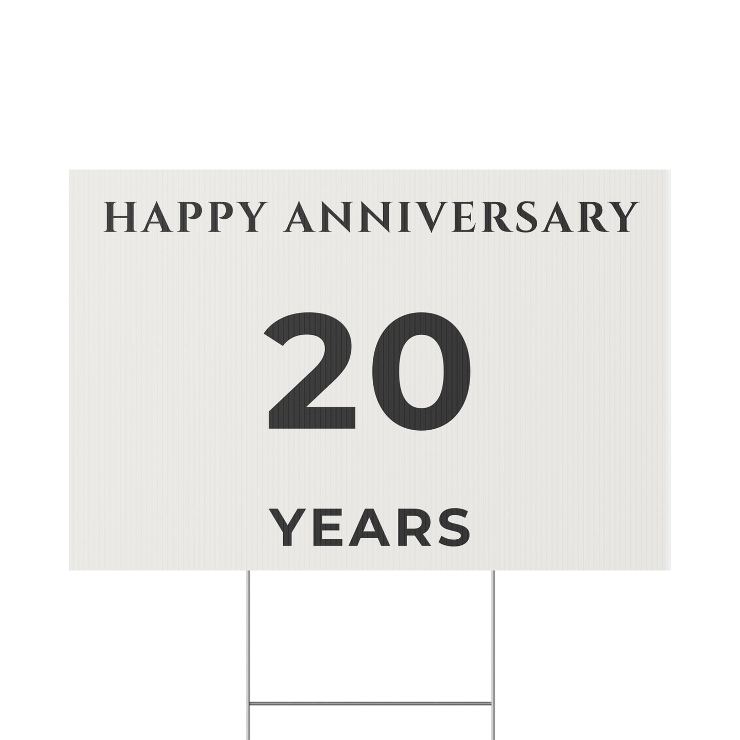 Happy Anniversary Yard Sign – 20 Years
