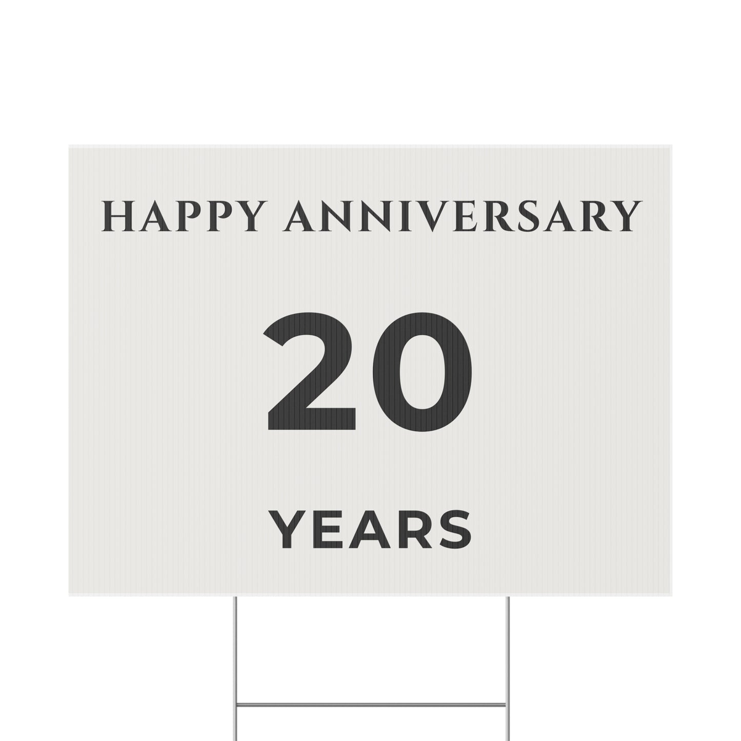 Happy Anniversary Yard Sign – 20 Years