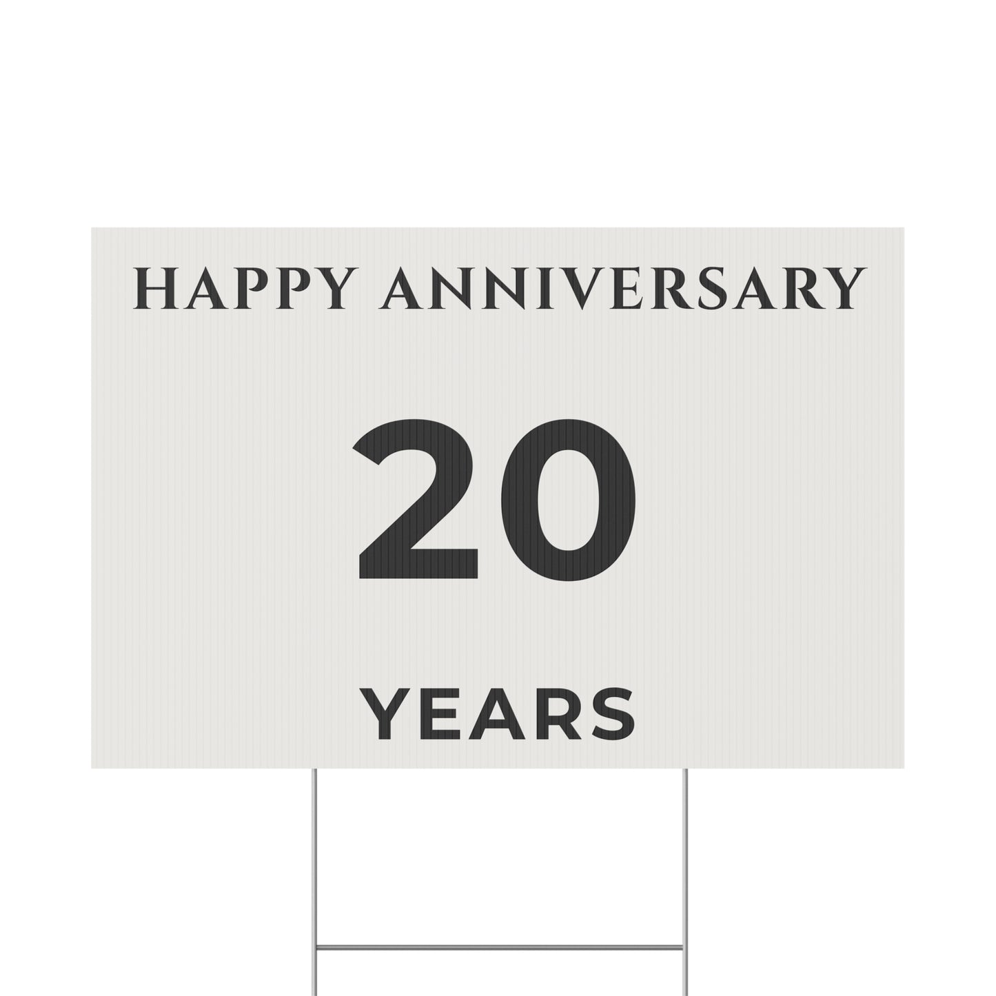Happy Anniversary Yard Sign – 20 Years