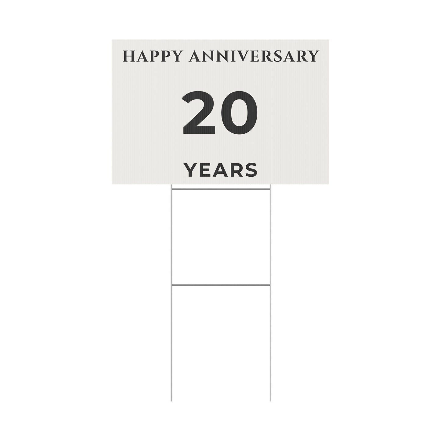 Happy Anniversary Yard Sign – 20 Years